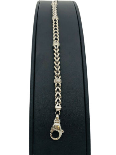 14K White Gold Foxtail Bracelet
