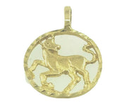 14k Yellow Gold  Pendant - Zodiac - Taurus