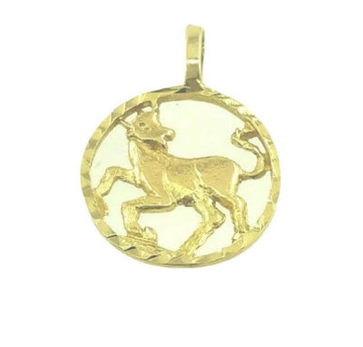 14k Yellow Gold  Pendant - Zodiac - Taurus