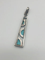 .925  Sterling Silver Fashion Turquoise Pendant