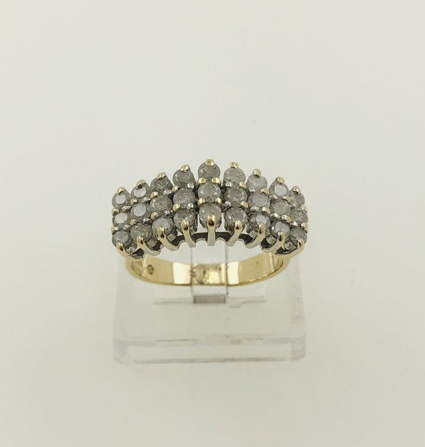 14K Yellow Gold Diamond Anniversary Ring